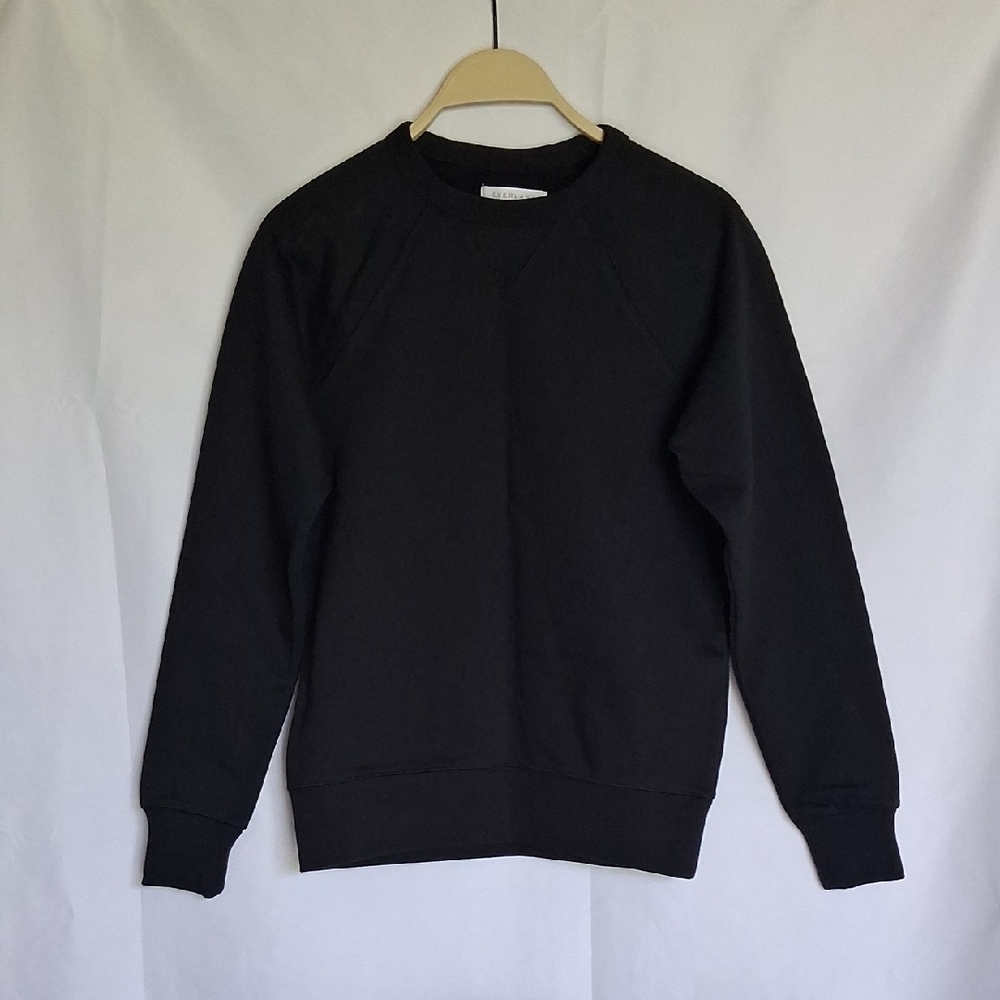Everlane 100% Cotton Black Crewneck Sweatshirt XXXS